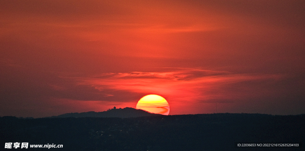 夕阳下山