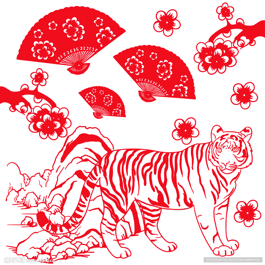 红色的老虎