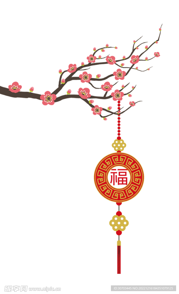 树枝和中国结