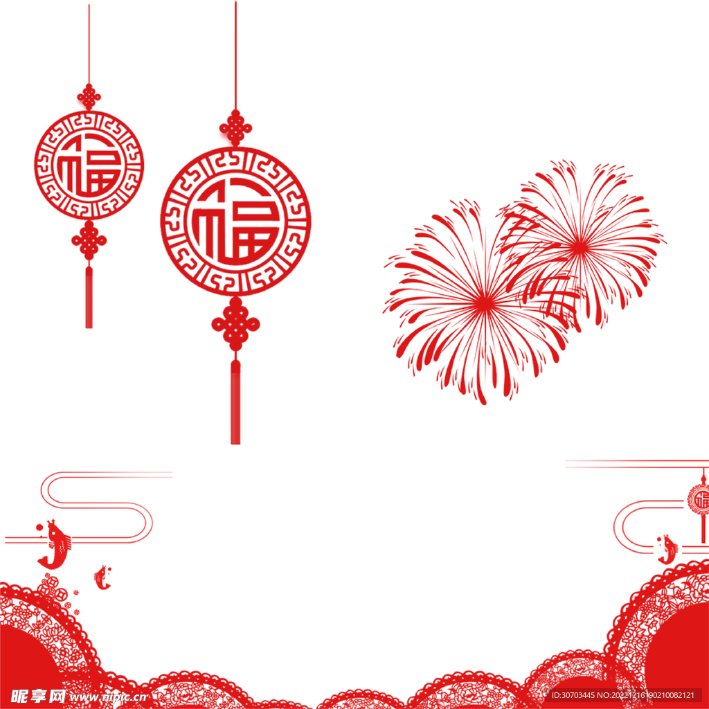 红色烟花