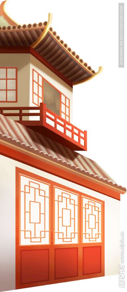 屋子和红色的门