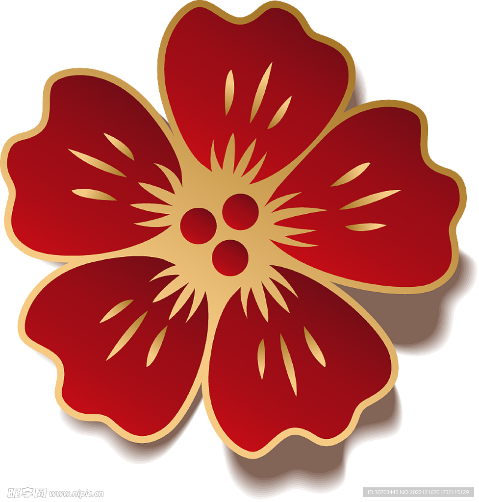 深红色的花