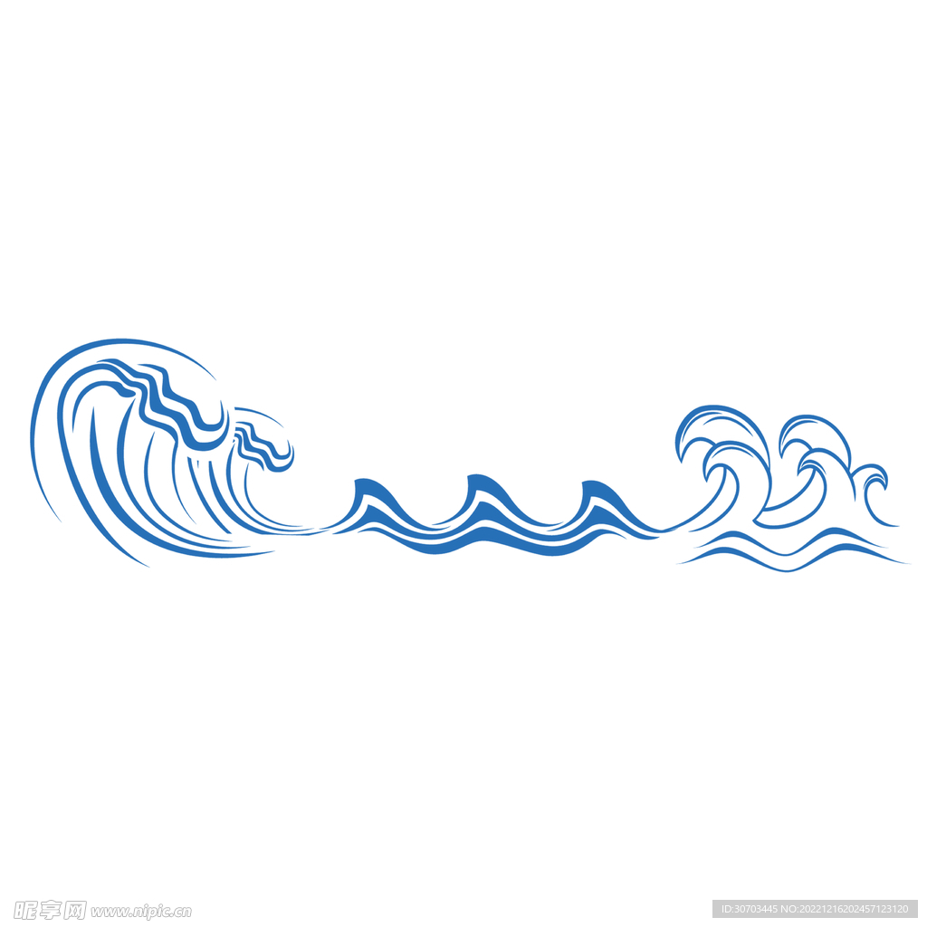 海浪线条