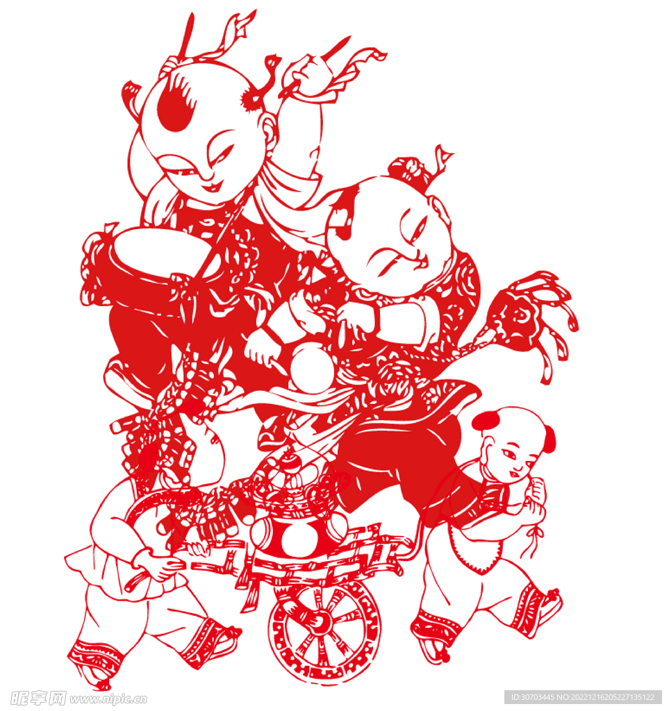 小孩窗花