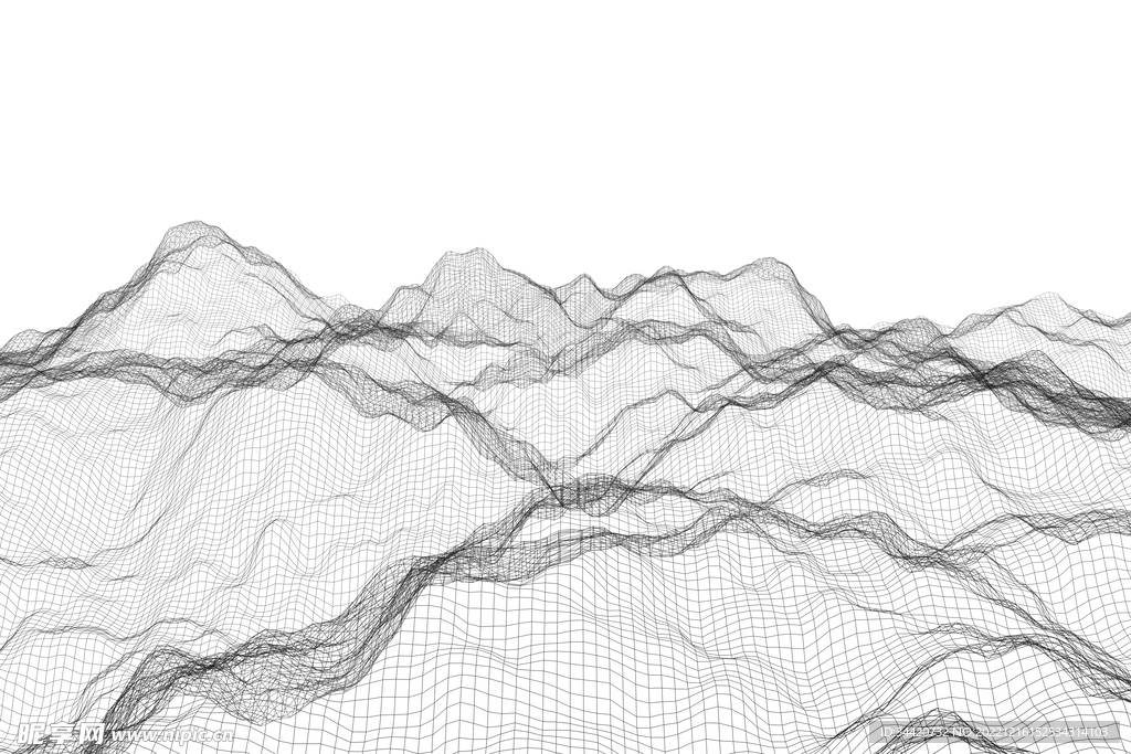 抽象网格山丘地形