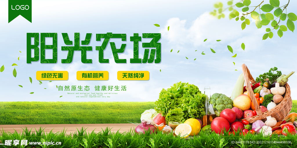 蔬菜海报展板 阳光农场