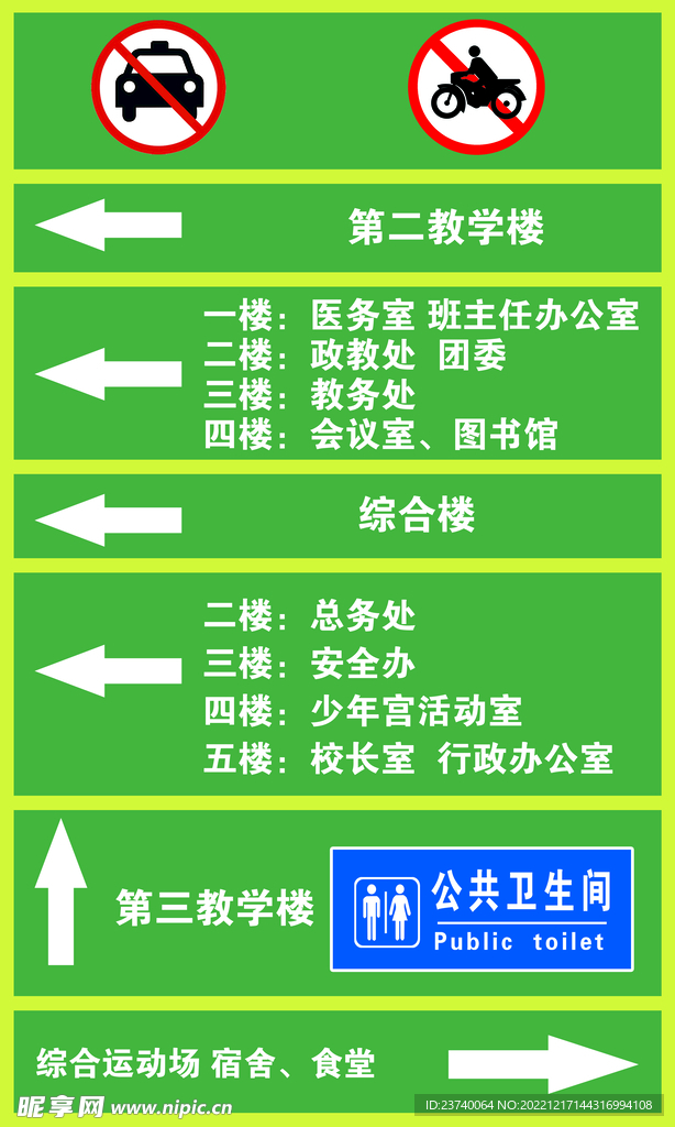 校园指路牌