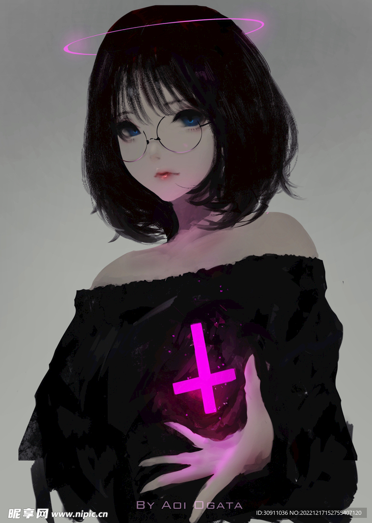 魔法眼镜女生