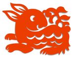 兔年剪纸贴画