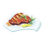 手绘美食插画元素
