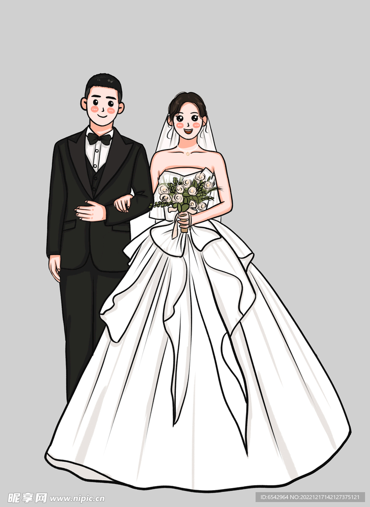 婚礼卡通人物.