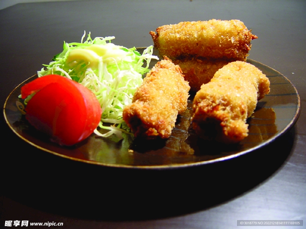 炸猪肉奶烙卷
