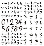 毛笔字数字字体笔刷