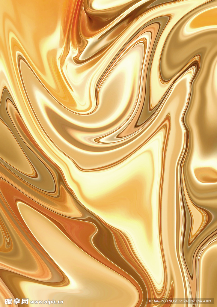 金色金属液体