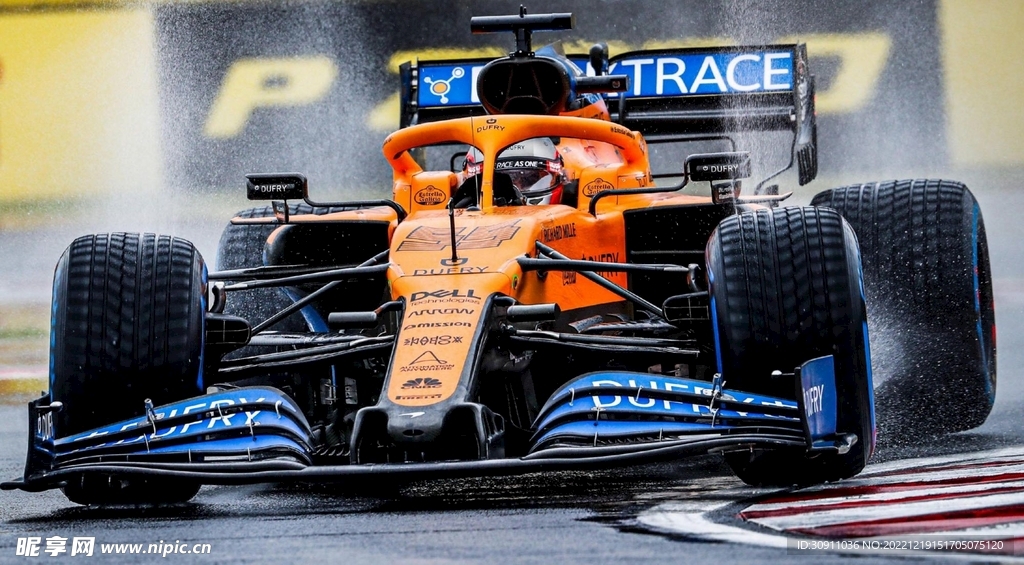 橘黄F1赛车高清壁纸