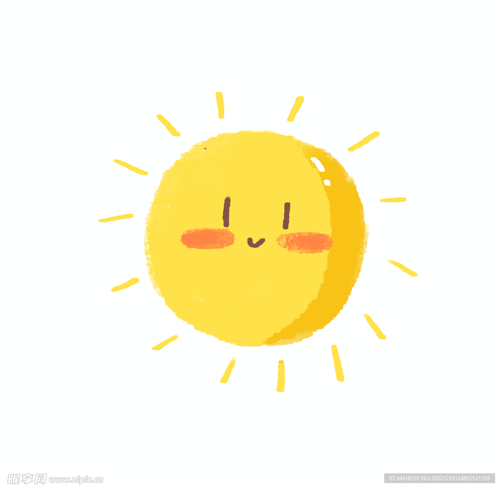 萌趣可爱卡通手绘太阳阳光图片素材-编号37281584-图行天下