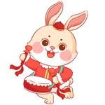 敲锣打鼓兔