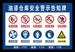 油漆仓库安全警示告知牌