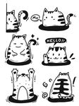 猫的表情插画
