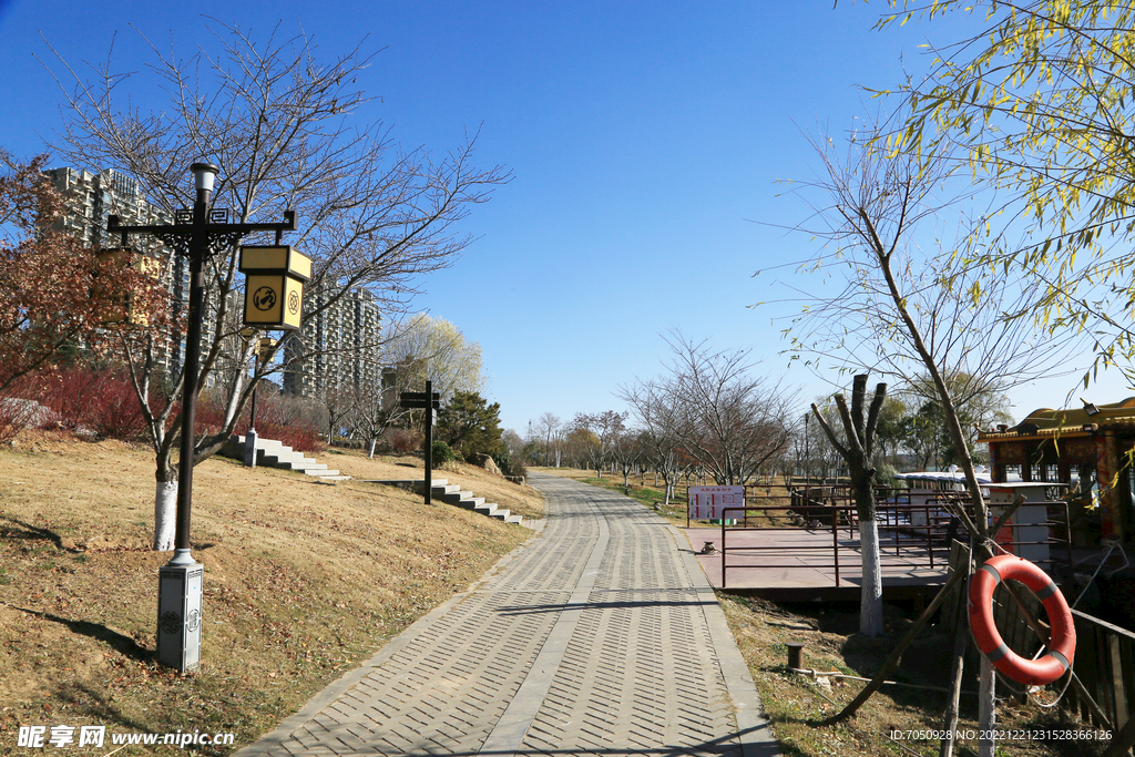 园林铺砖路面