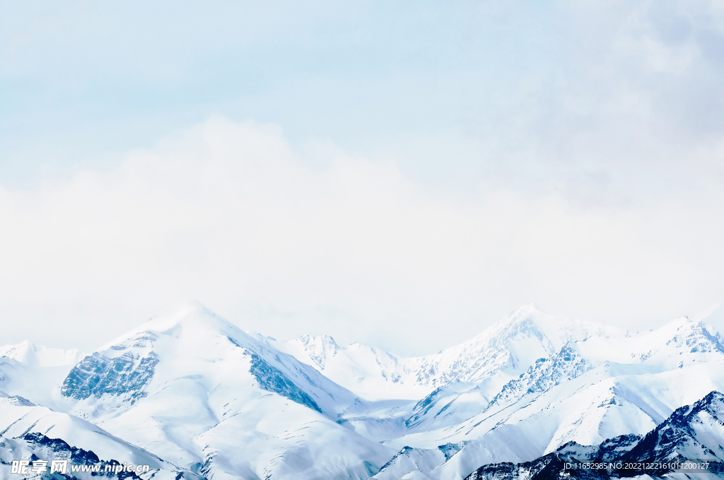 雪山背景海报合成场景背景