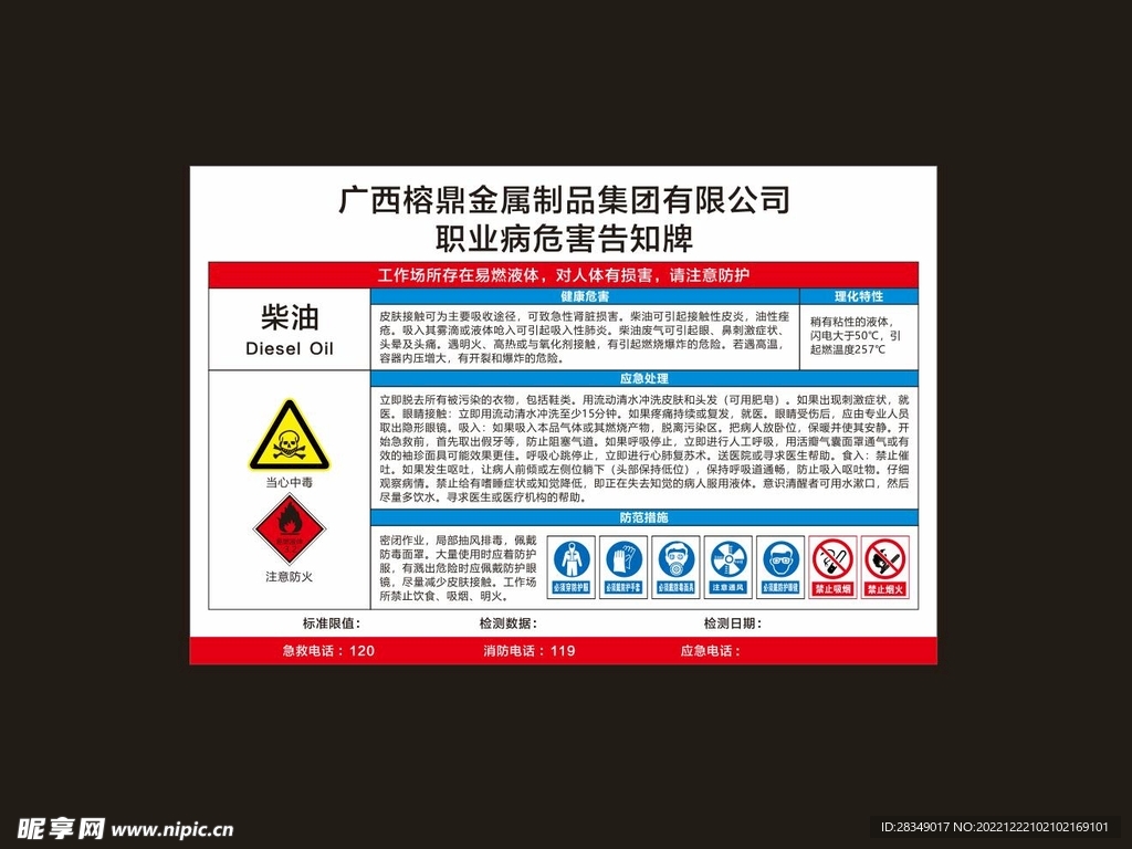 职业病危害告知牌