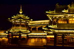 中式建筑庭阁夜景灯饰