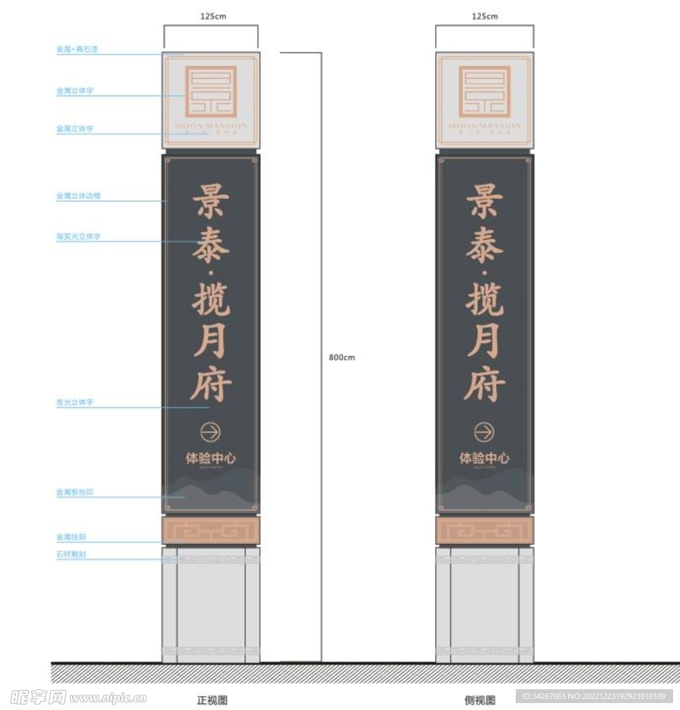 地产导视立牌精神堡垒