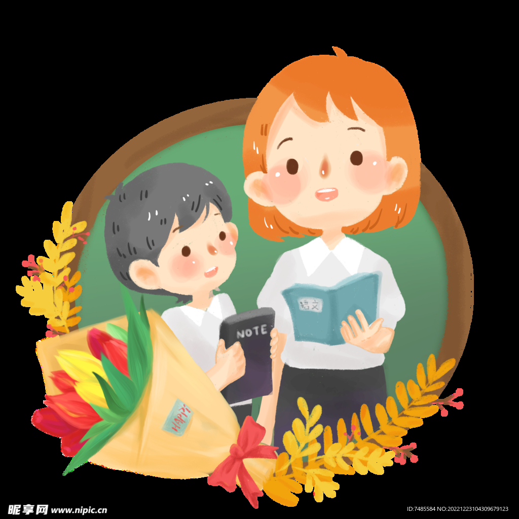 卡通小学生