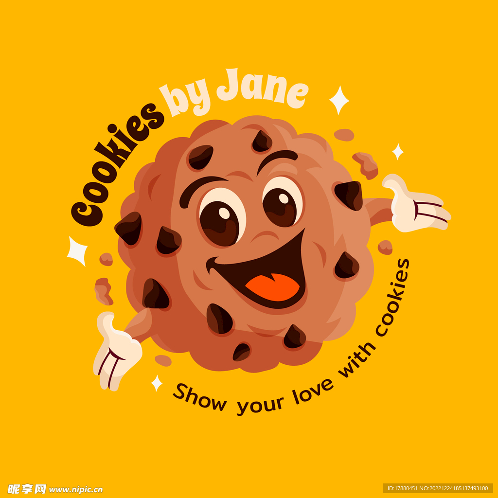 Chocolate Chip Cookies Vector Hd Images, Cartoon Chocolate Chip Cookie ...