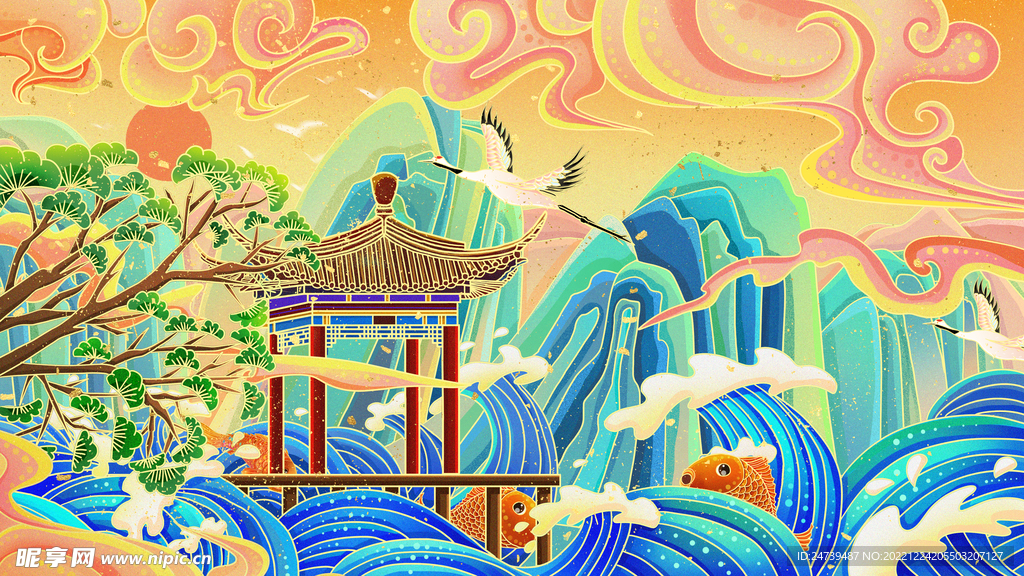 国潮插画
