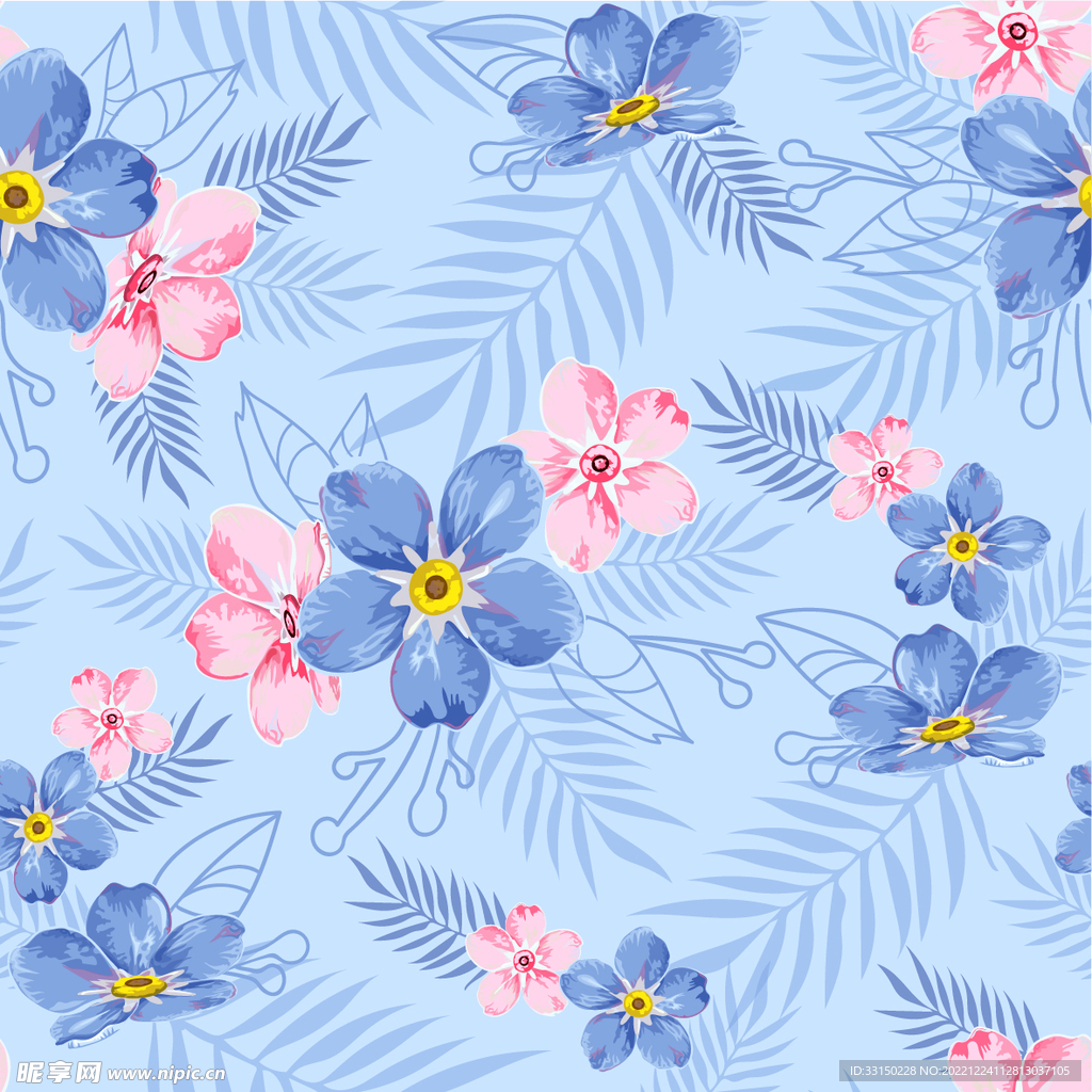 数码印花小碎花