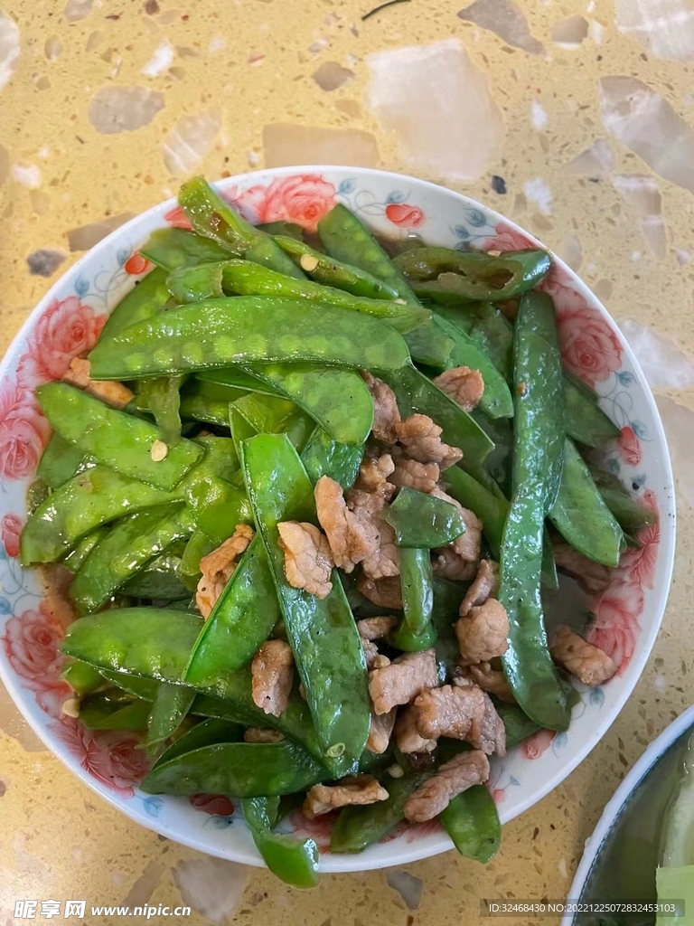 猪肉炒豆角
