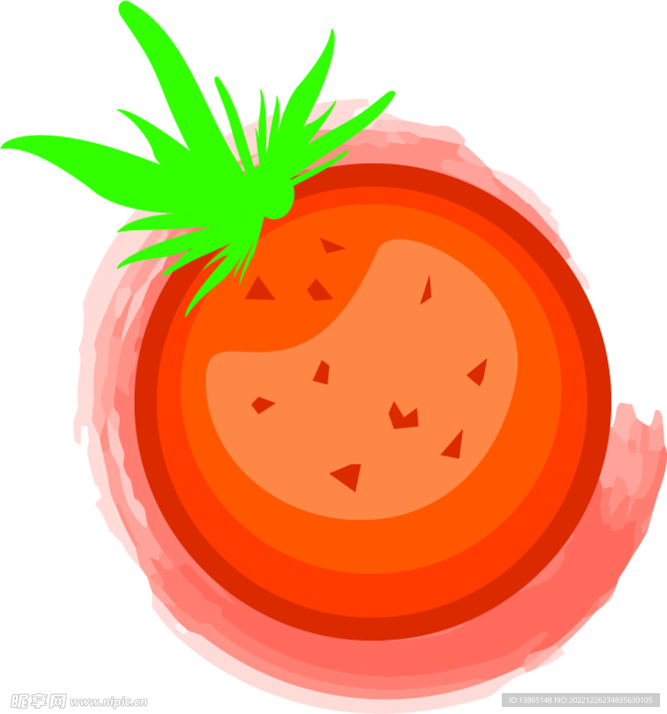 水果橙子插画设计