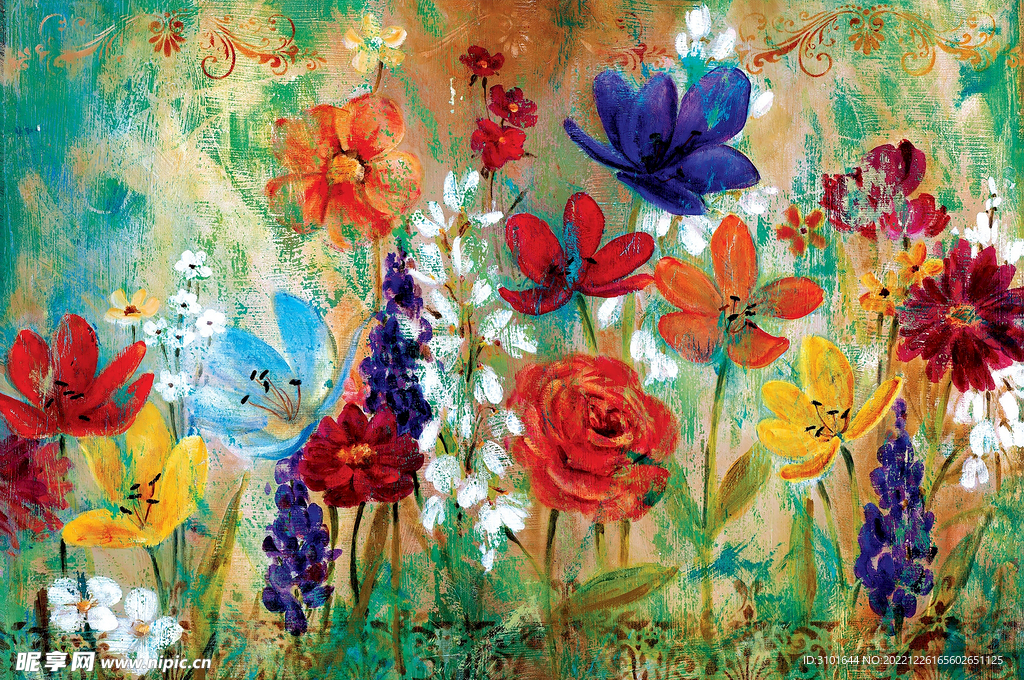 花卉数码油画