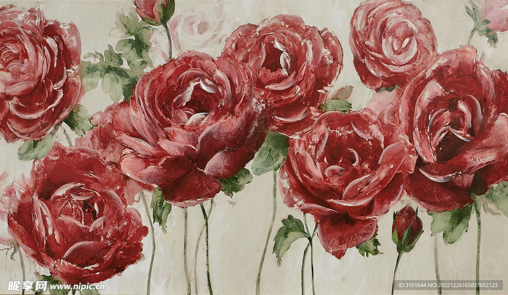 花卉数码油画