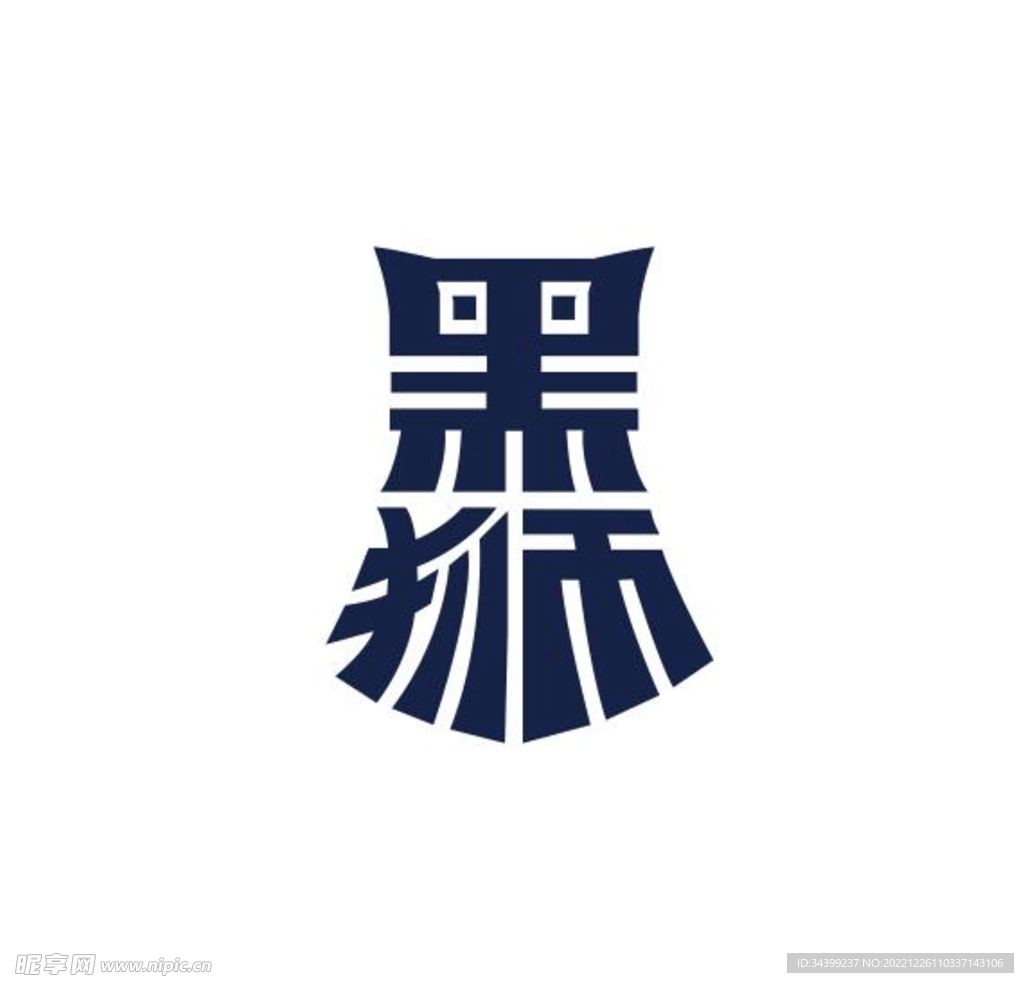 雪花 黑狮 标志 LOGO