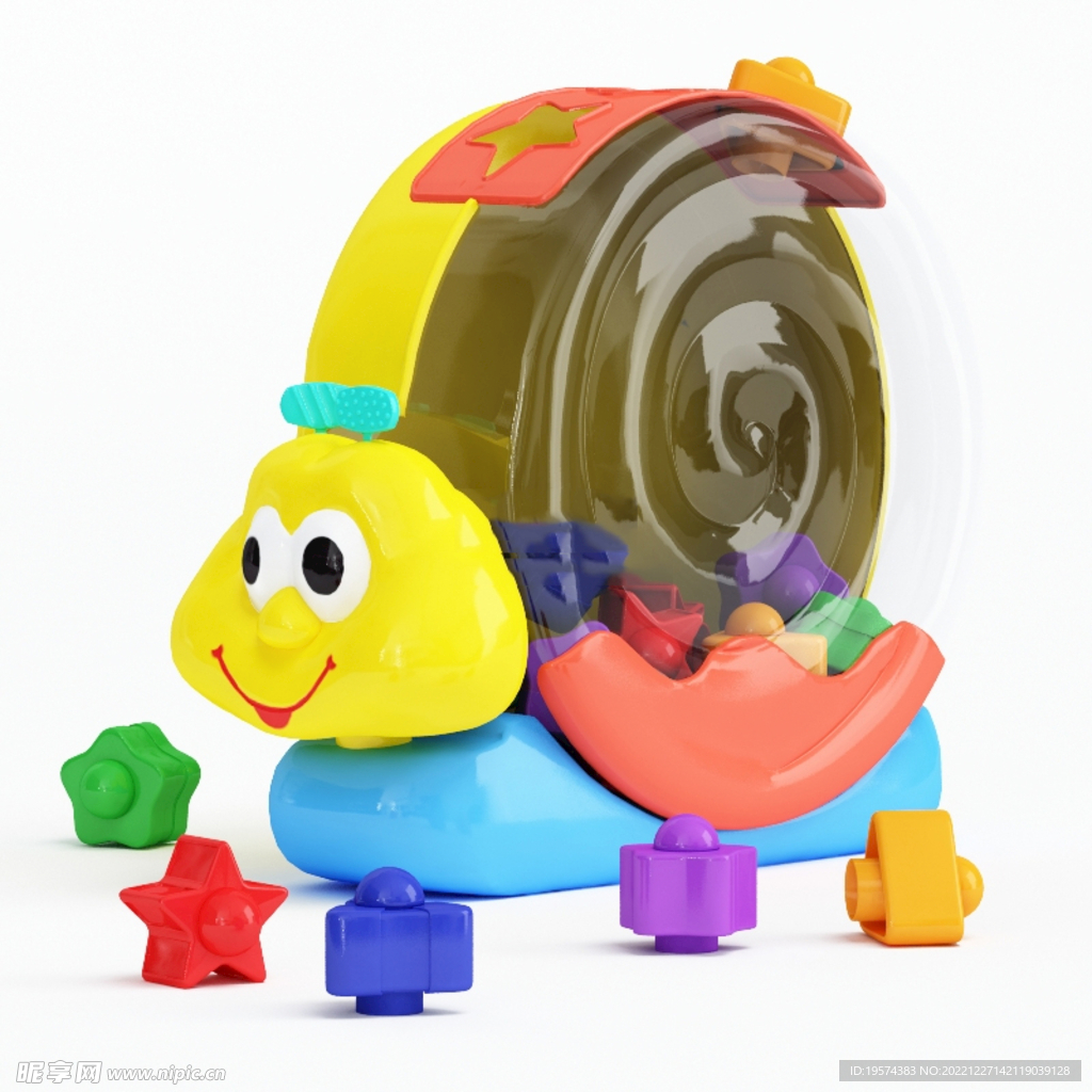 C4D模型 蜗牛玩具收纳箱