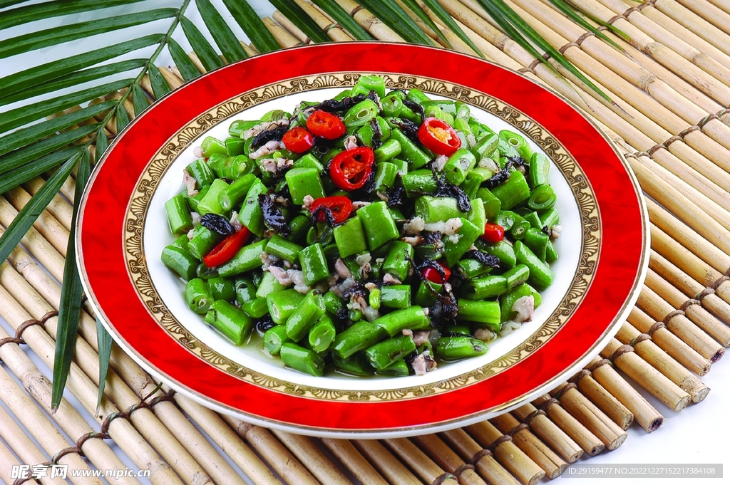 肉末榄菜炒豆角