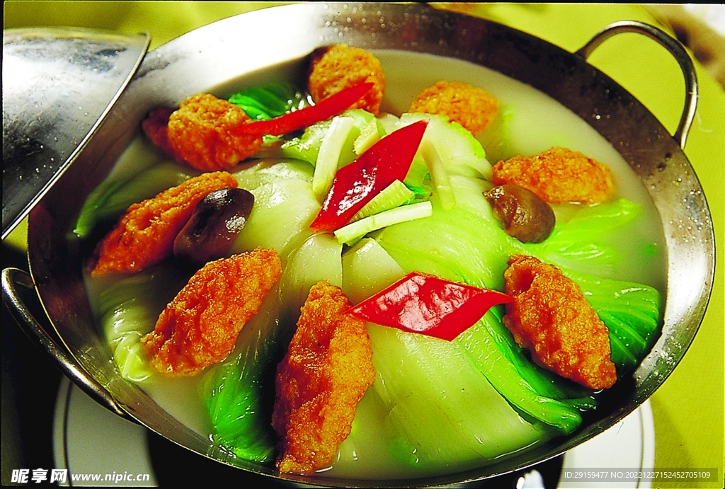 锅仔绍菜心煮虾枣