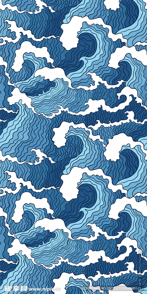 蓝色海浪背景