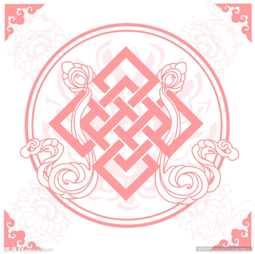 红色花纹