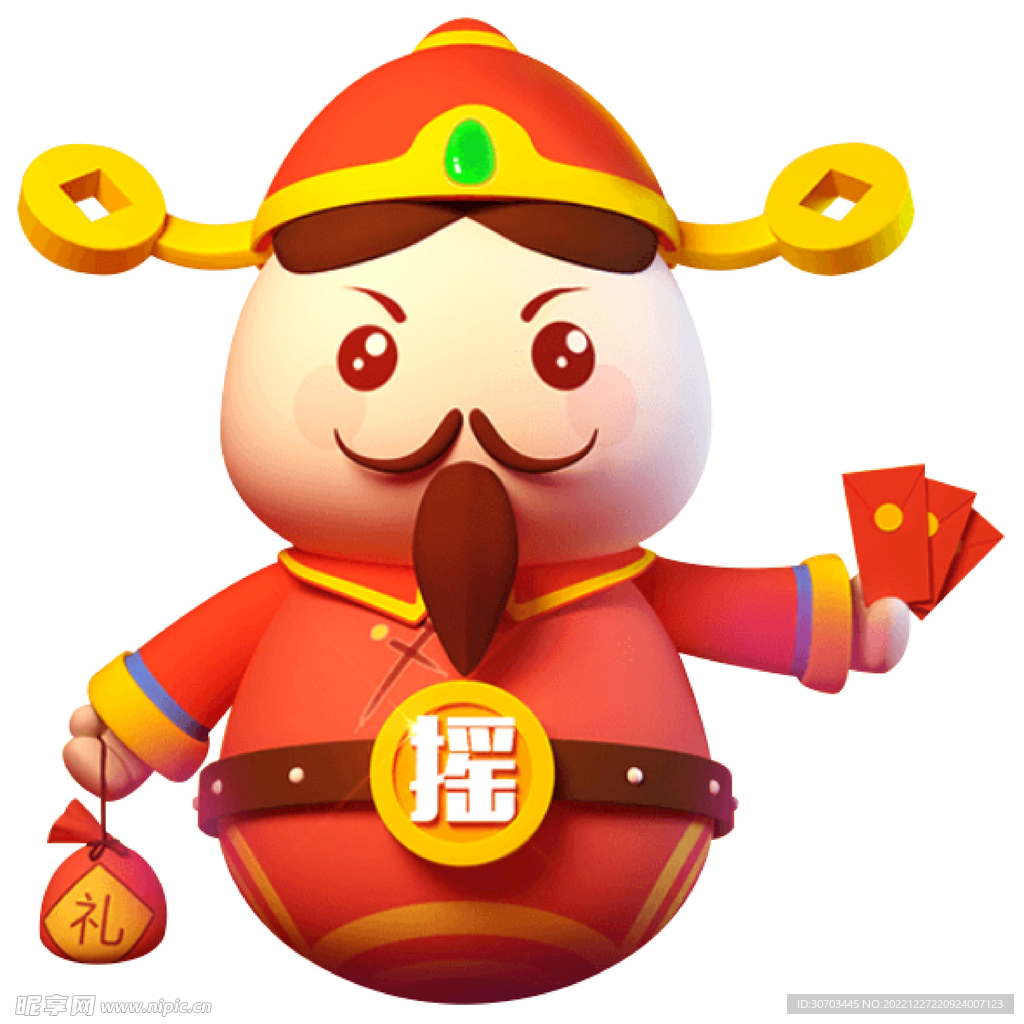 红色的财神爷
