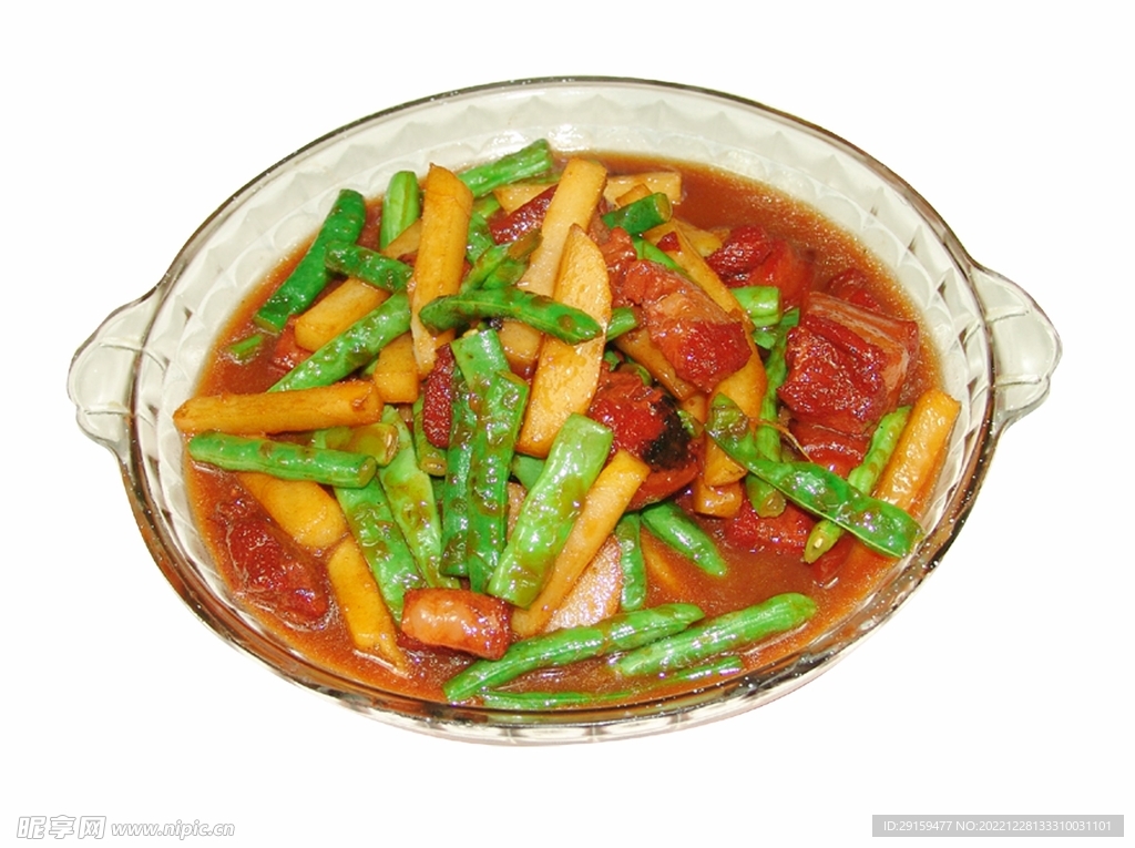 土豆豆角焖红肉