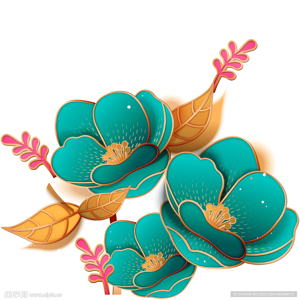 绿色花