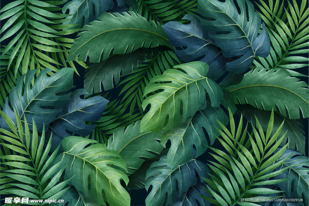 绿色植物叶子背景