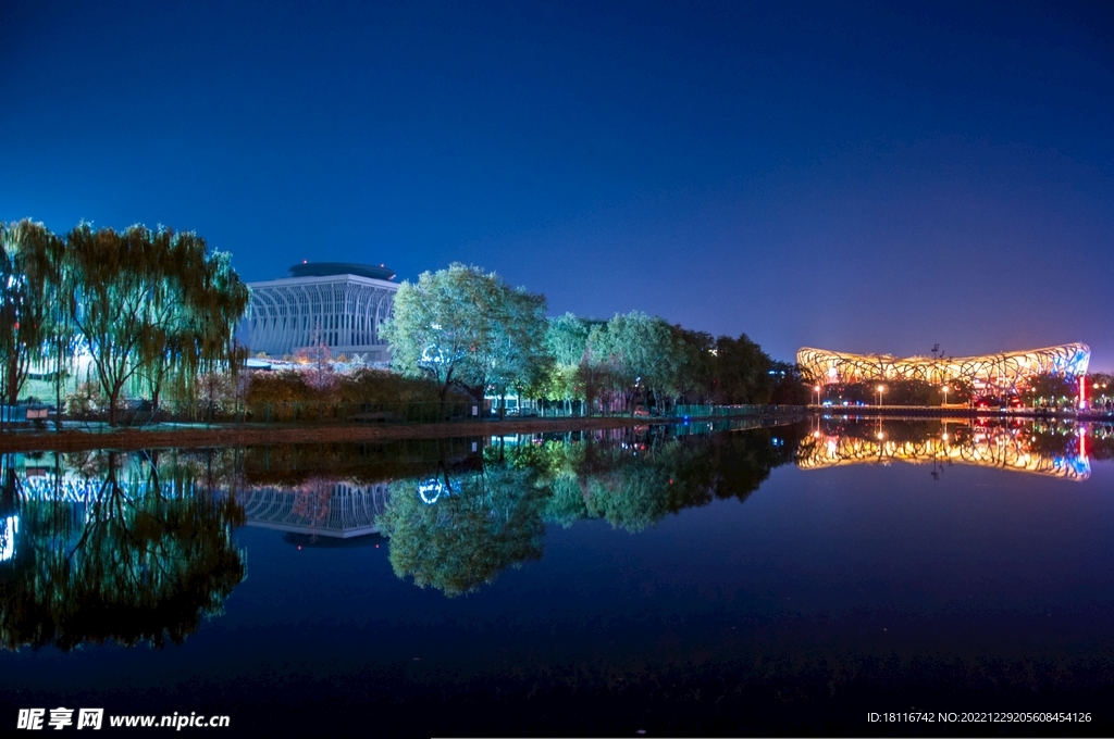 鸟巢夜景