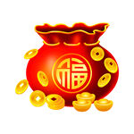 新年福袋金币金元宝