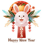 兔年新年插画