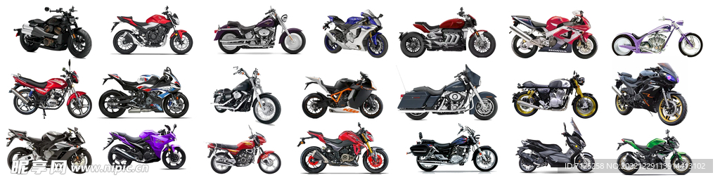 各种样式摩托车